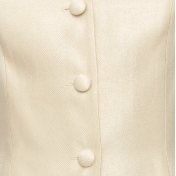 Reformation Mika Two Piece - Cream Size 4 - Picture 3 of 10